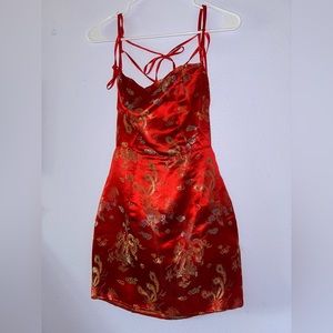 Chinese Print Dress from Shein